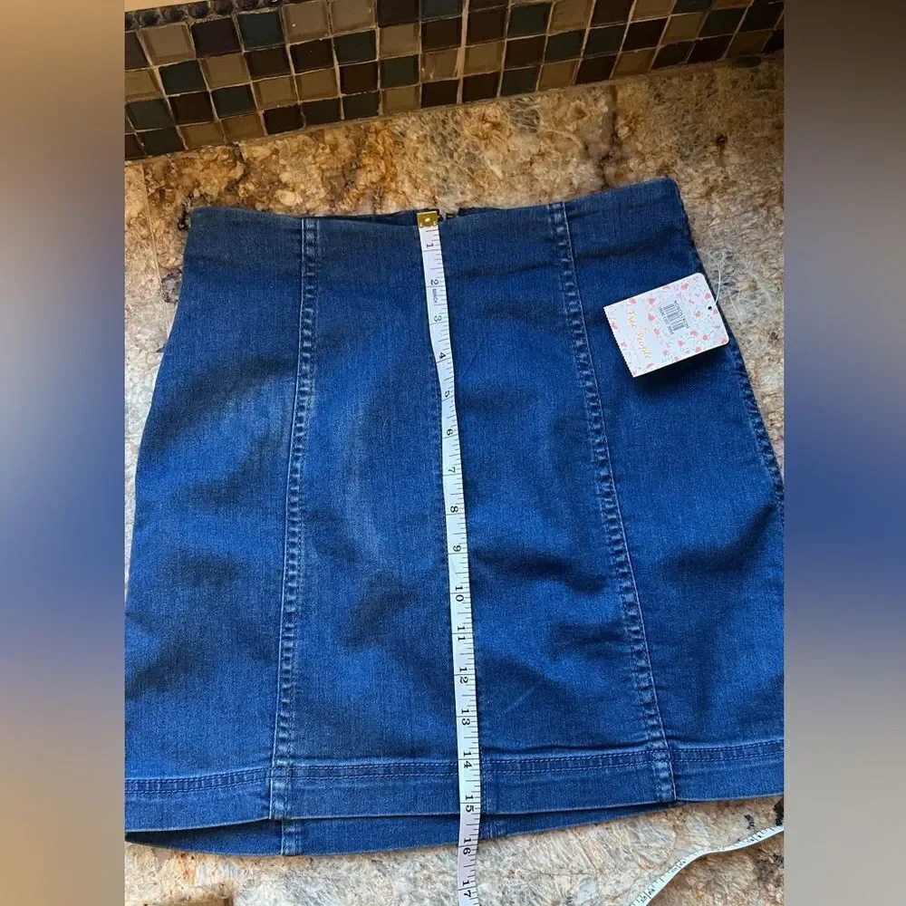 Free people denim skirt nwt